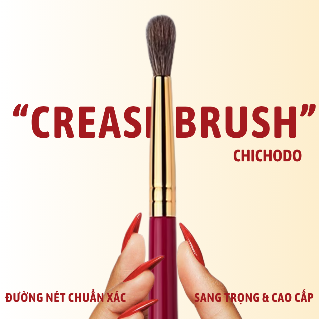 Cọ Tán Bầu Mắt – Nhũ – Tạo Chiều Sâu Mắt CHICHODO Crease C110 Lông Mềm, Bám Phấn